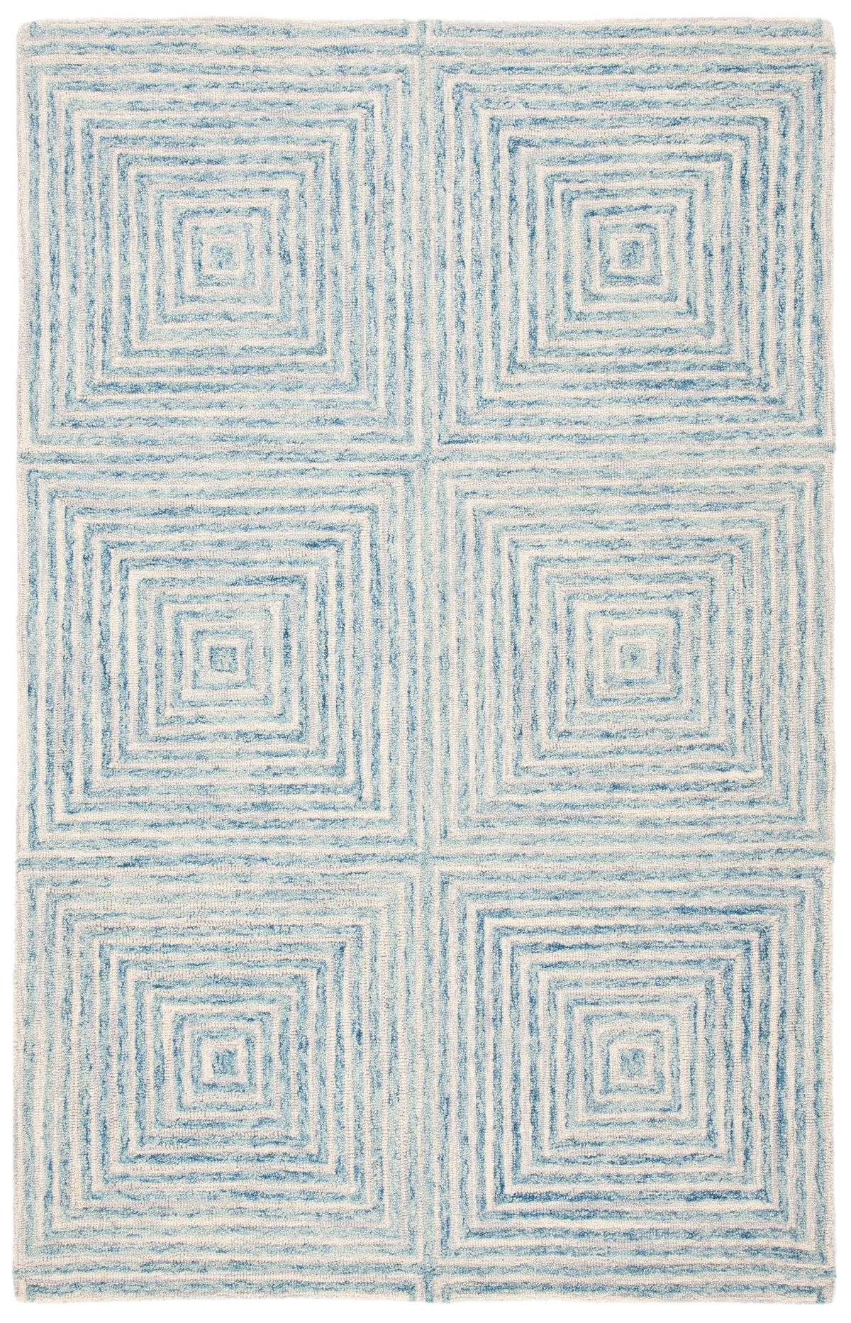 Safavieh Metro 4'-0" x 6'-0" Rug in Light Blue / Ivory