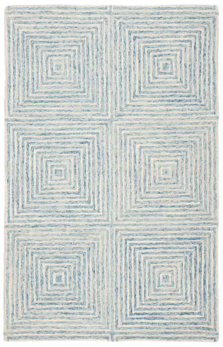 Safavieh Metro 4'-0" x 6'-0" Rug in Light Blue / Ivory