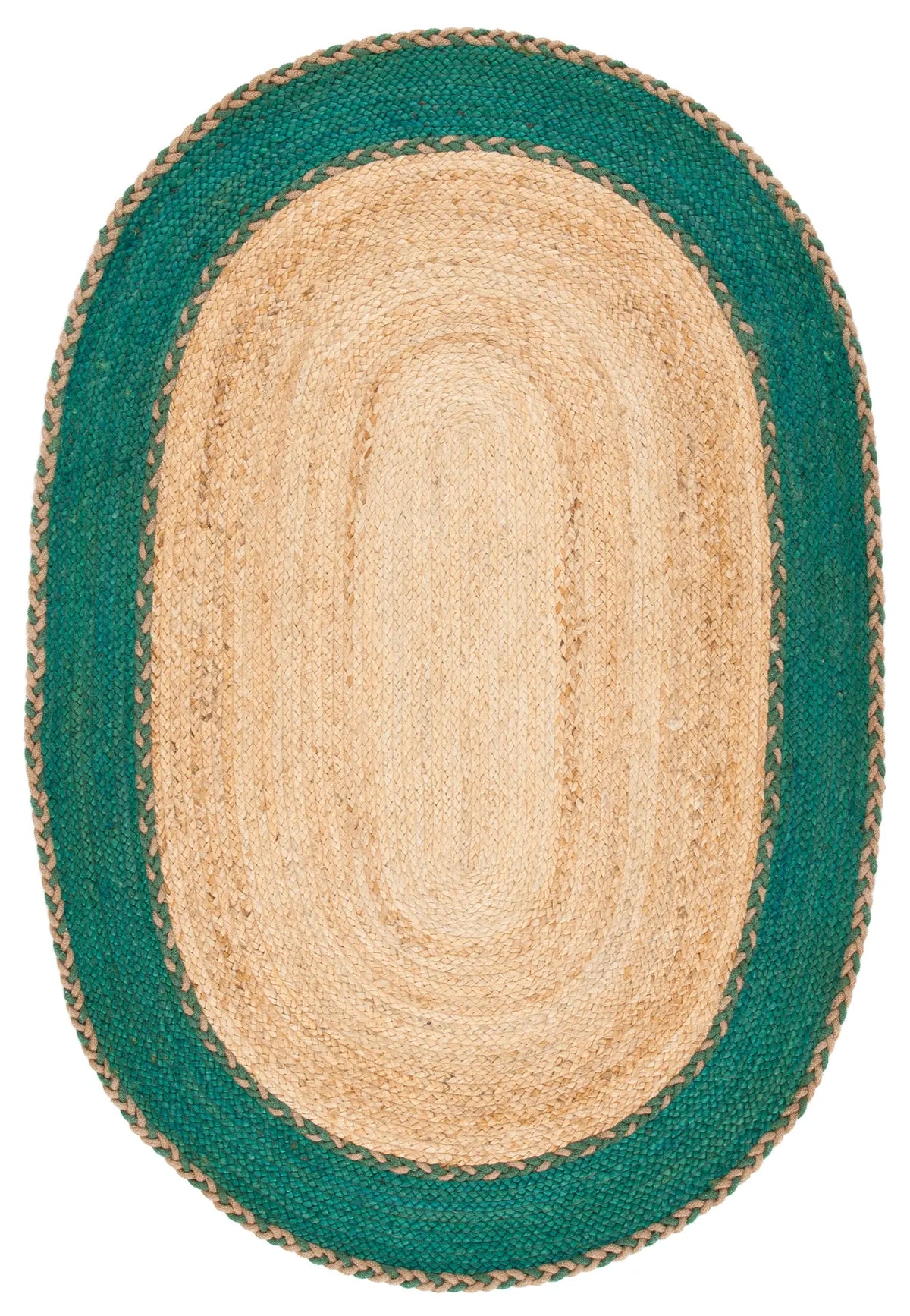 Safavieh Natural Fiber 3'-0" x 5'-0" Rug in Natural / Green