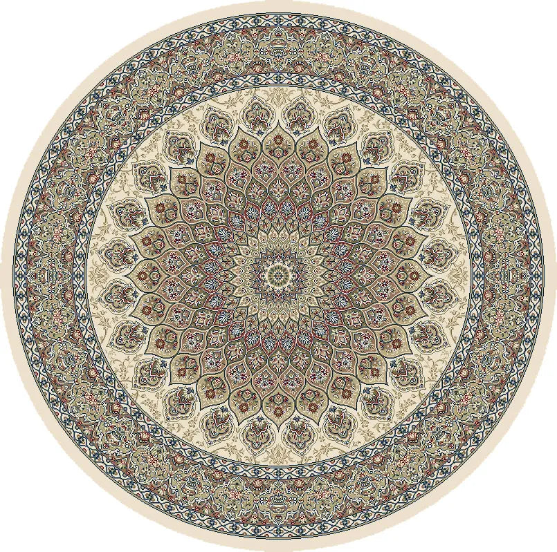Dynamic Rugs Ancient Garden 57090 Ivory Rugs - Round