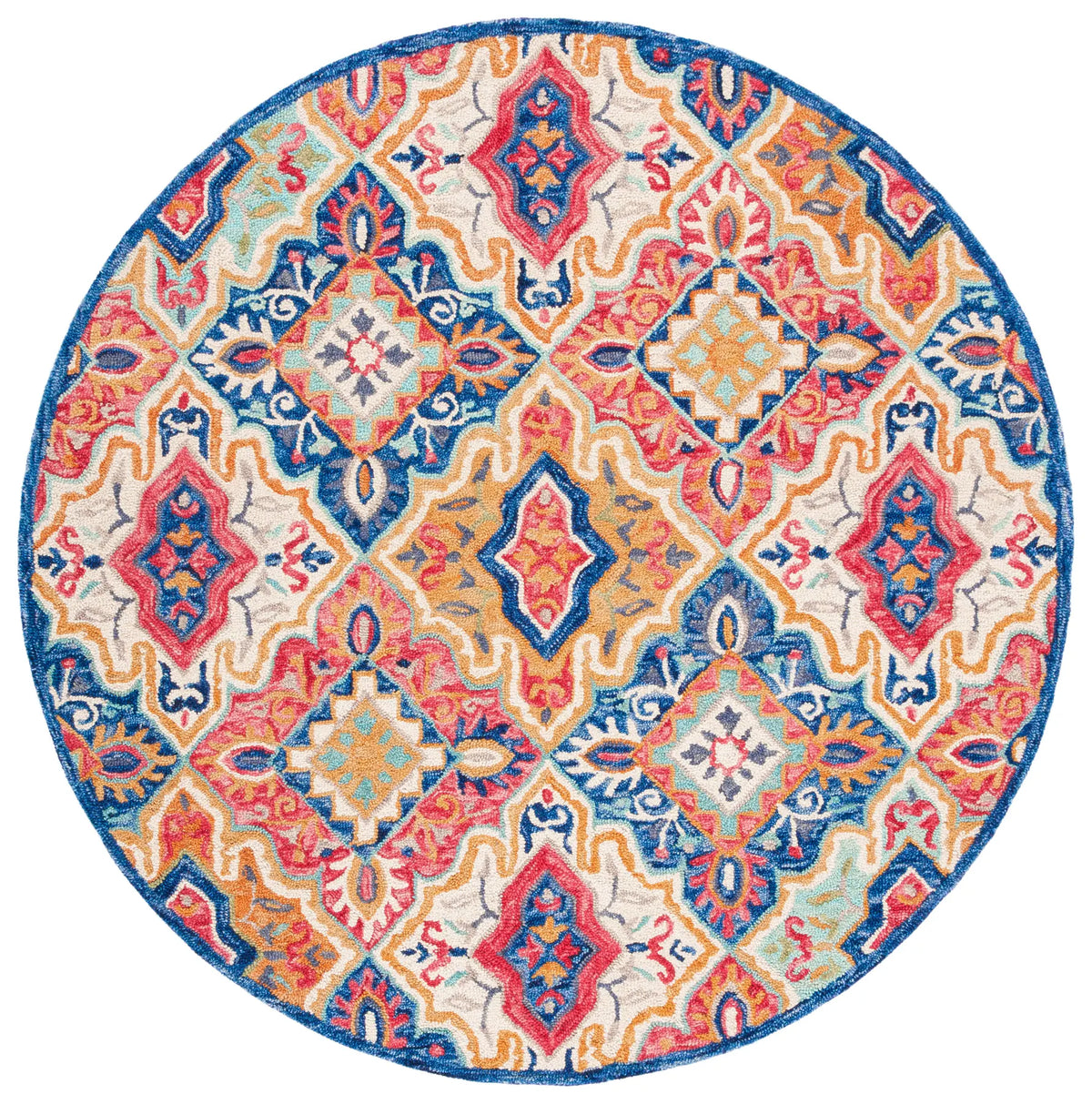Safavieh Aspen 7'-0" x 7'-0" Rug in Blue / Rust