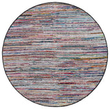 Safavieh Rag Rug 6'-0" x 6'-0" Rug in Black / Pink
