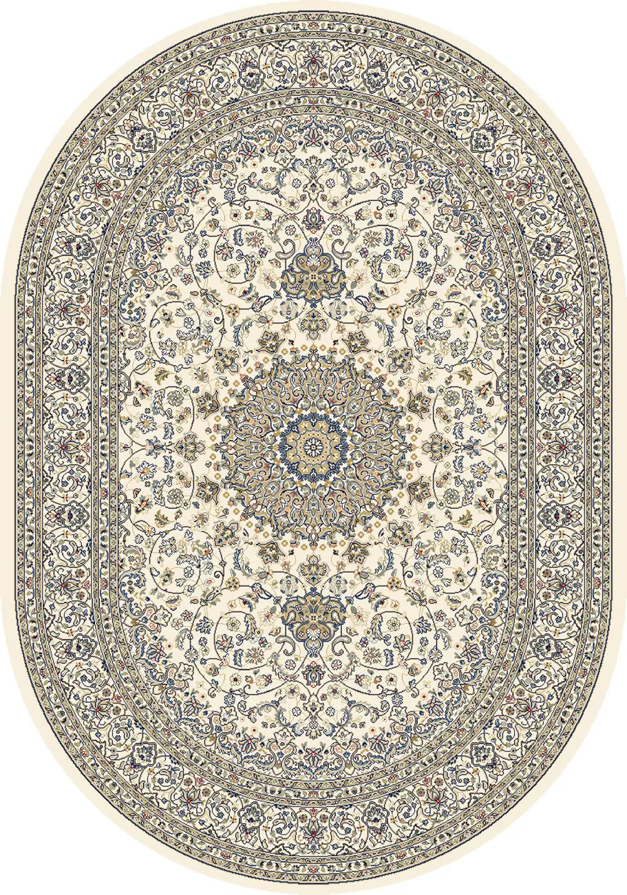 Dynamic Rugs Ancient Garden 57119 Ivory Rugs - Oval