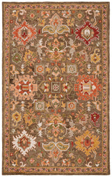 Safavieh Heritage 4'-0" x 6'-0" Rug in Brown / Green