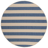 Safavieh Courtyard 6'-7" x 6'-7" Rug in Beige / Blue