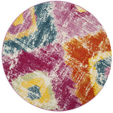Safavieh Watercolor 6'-7" x 6'-7" Rug in Fuchsia / Orange