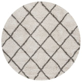 Safavieh Hudson Shag 7'-0" x 7'-0" Rug in Ivory / Grey