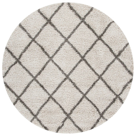 Safavieh Hudson Shag 7'-0" x 7'-0" Rug in Ivory / Grey