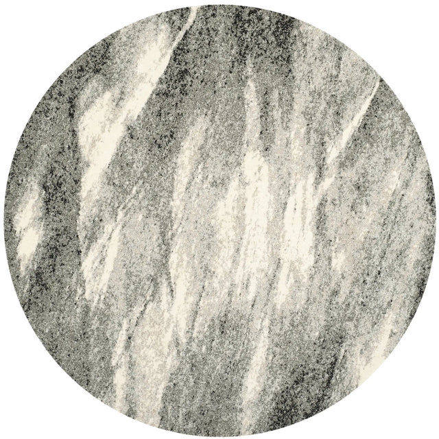 Safavieh Retro 5'-3" x 5'-3" Rug in Grey / Ivory