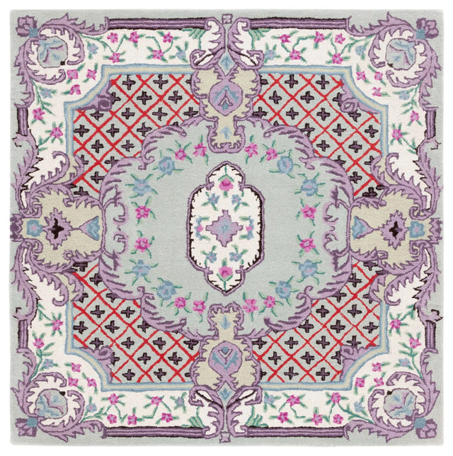 Safavieh Bellagio 5'-0" x 5'-0" Rug in Light Green / Ivory