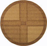 Safavieh Courtyard 5'-3" x 5'-3" Rug in Brown / Natural