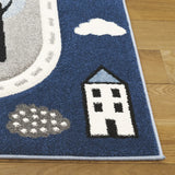 Safavieh Carousel Kids 100 4'-0" x 6'-0" Rug in Grey / Blue