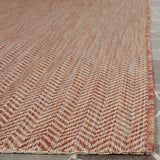 Safavieh Courtyard 6'-7" x 9'-6" Rug in Red / Beige