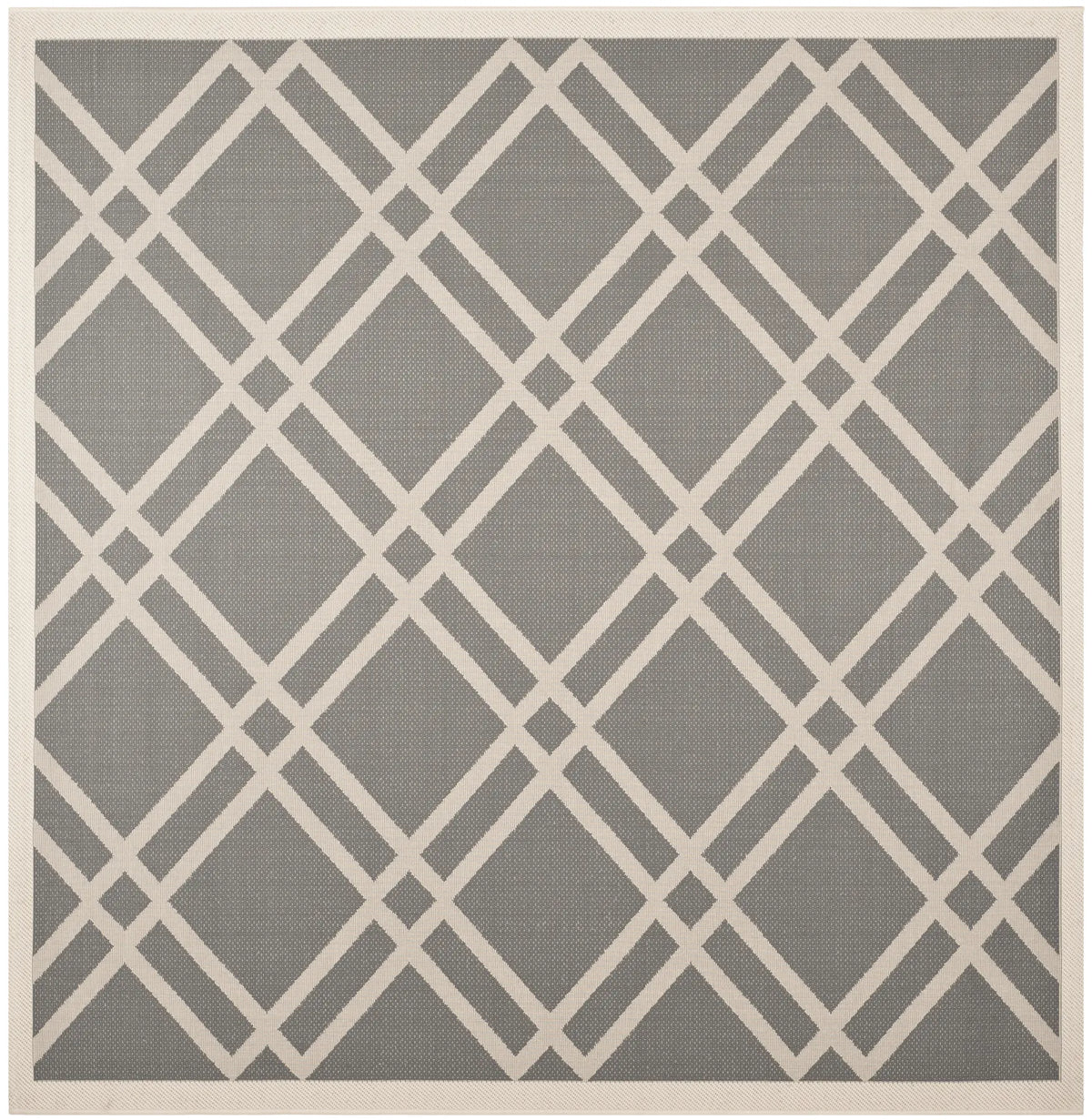 Safavieh Courtyard 7'-10" x 7'-10" Rug in Anthracite / Beige