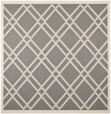 Safavieh Courtyard 7'-10" x 7'-10" Rug in Anthracite / Beige