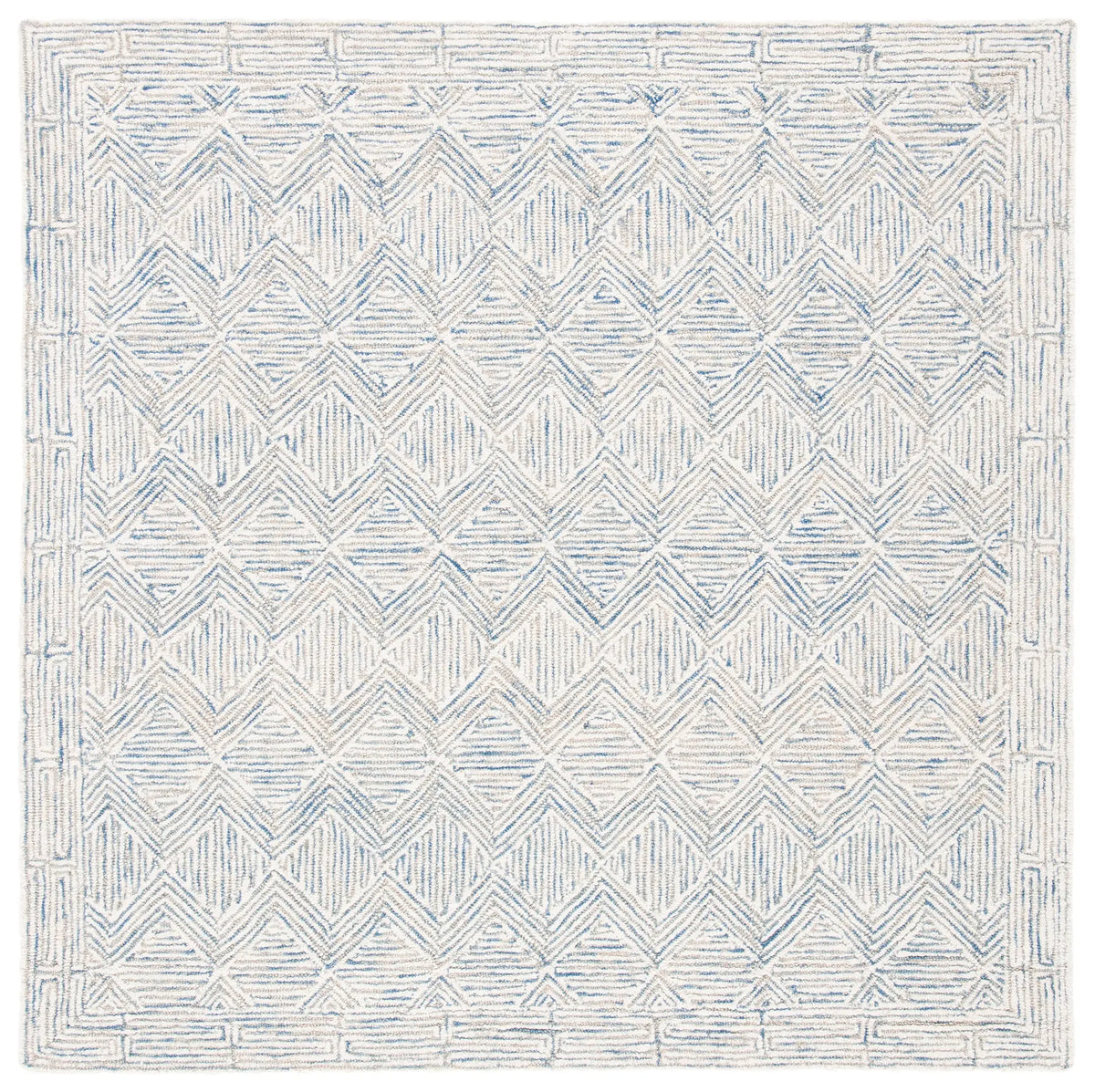 Safavieh Micro-Loop 5'-0" x 5'-0" Rug in Blue / Ivory