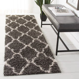 Safavieh Sgd-Dallas Shag 2'-3" x 10'-0" Rug in Dark Grey / Ivory