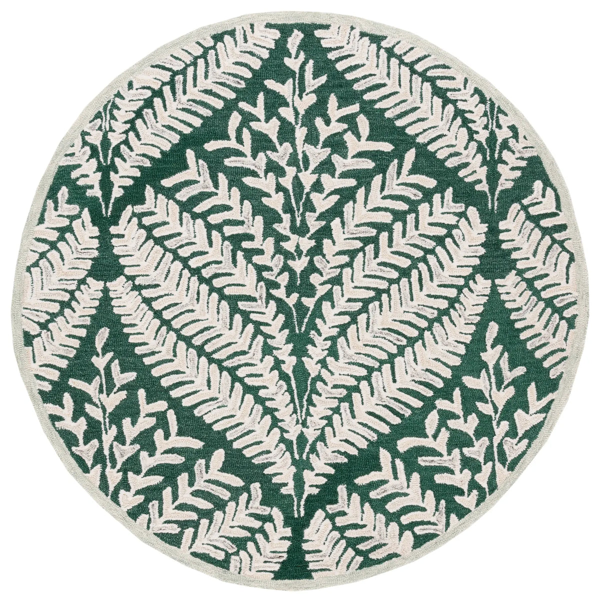 Safavieh Capri 5'-0" x 5'-0" Rug in Dark Green / Ivory
