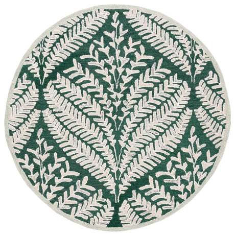 Safavieh Capri 5'-0" x 5'-0" Rug in Dark Green / Ivory