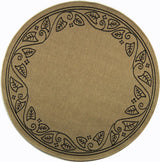Safavieh Courtyard 5'-3" x 5'-3" Rug in Sand / Black