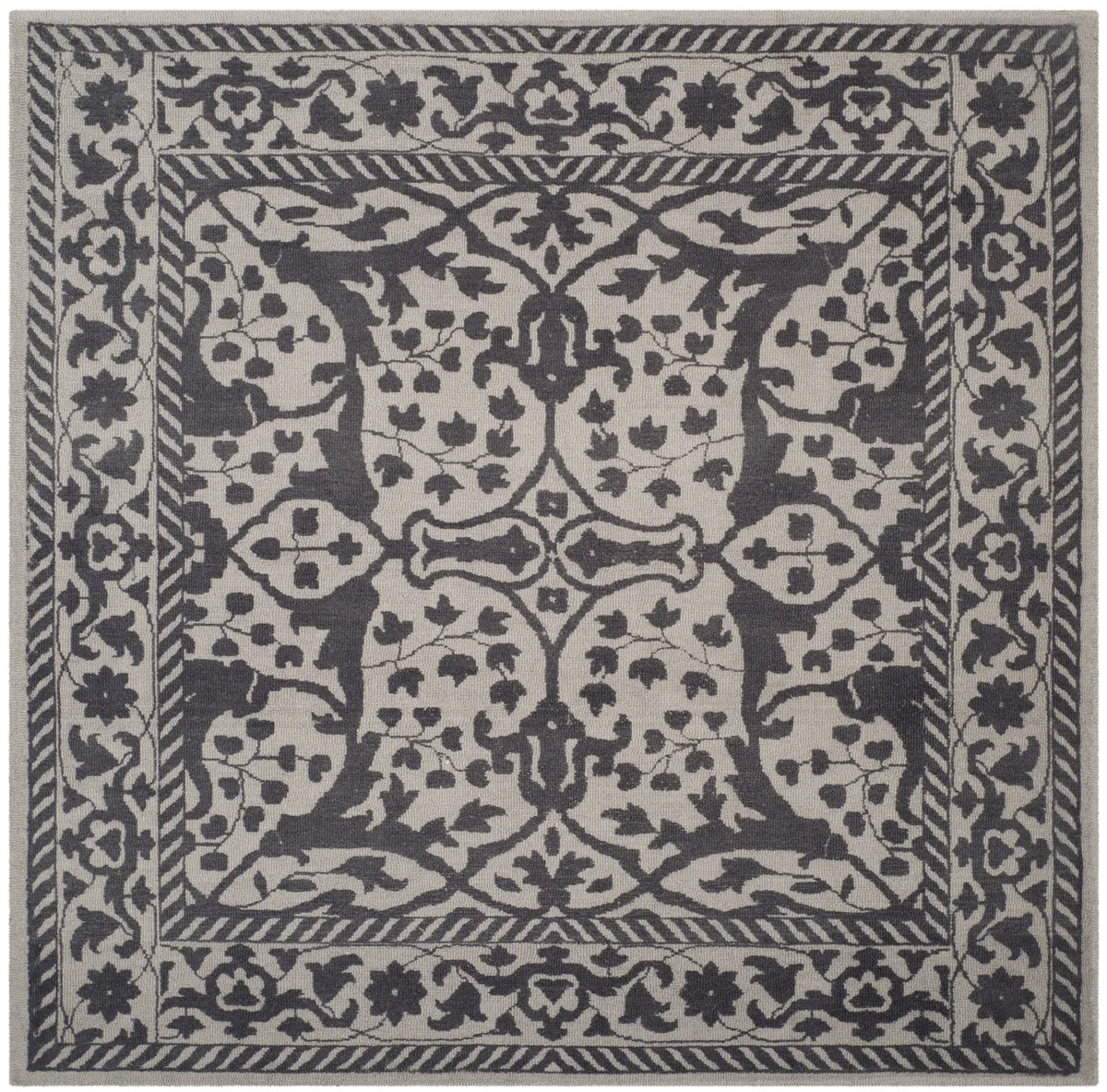 Safavieh Restoration Vintage 6'-0" x 6'-0" Rug in Silver / Grey