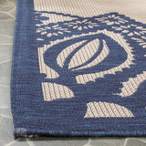 Safavieh Courtyard 8'-0" x 11'-0" Rug in Beige / Navy