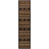 Oriental Weavers Sphinx Hudson 1066a Black / Beige Rugs - runner