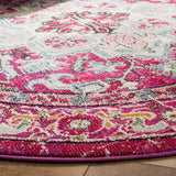 Safavieh Monaco 6'-7" x 6'-7" Rug in Fuchsia / Light Blue