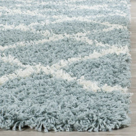 Safavieh Sgd-Dallas Shag 10'-0" x 14'-0" Rug in Seafoam / Ivory
