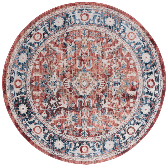 Safavieh Rosewood 6'-7" x 6'-7" Rug in Blue / Red