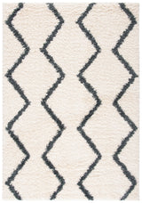 Safavieh Venus Shag 600 4'-0" x 6'-0" Rug in Ivory / Dark Grey