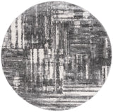 Safavieh Ravine Shag 6'-7" x 6'-7" Rug in Dark Grey / Ivory