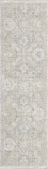 Dynamic Rugs Dharma 12041 Power Loomed Transitional Light Beige/Grey Rug - Runner