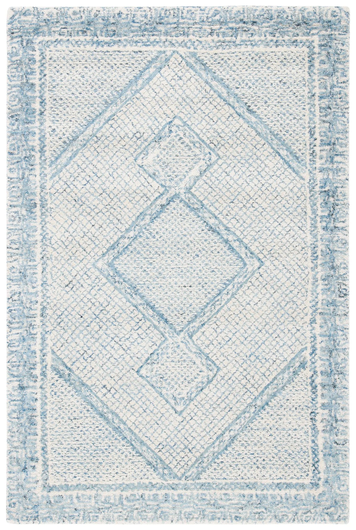Safavieh Abstract 3'-0" x 5'-0" Rug in Ivory / Blue