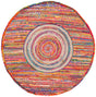Safavieh Braided 5'-0" x 5'-0" Rug in Pink / Red