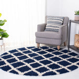 Safavieh Sgd-Dallas Shag 6'-0" x 6'-0" Rug in Navy / Ivory