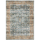 Oriental Weavers Machine Washable Charleston Cha06 Blue/ Rust Rug - main flat