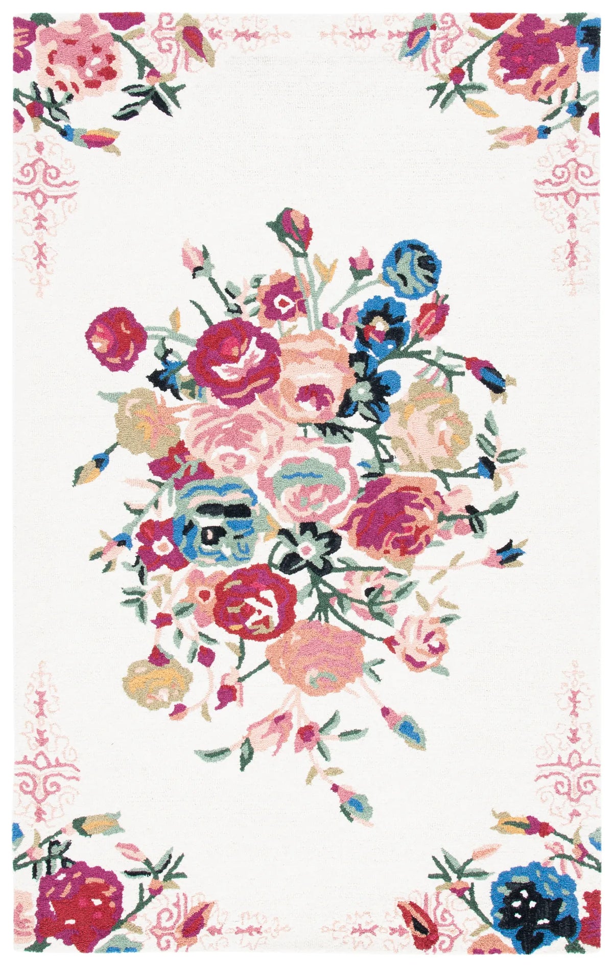 Safavieh Blossom 4'-0" x 6'-0" Rug in Pink / Ivory