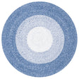 Safavieh Braided 3'-0" x 3'-0" Rug in Blue / Ivory