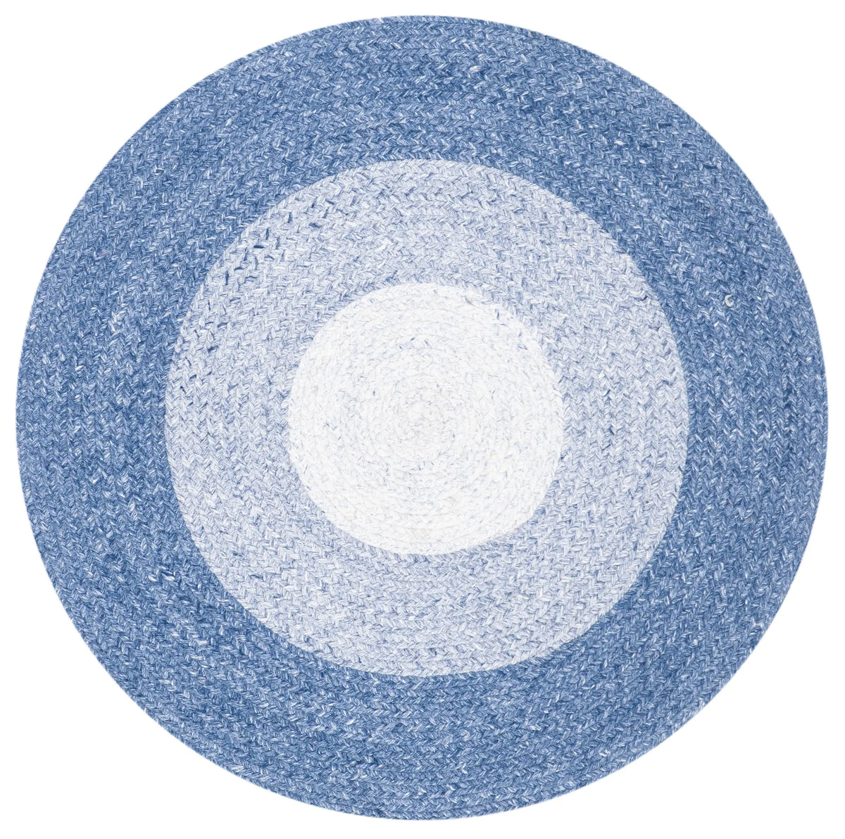 Safavieh Braided 3'-0" x 3'-0" Rug in Blue / Ivory