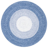 Safavieh Braided 3'-0" x 3'-0" Rug in Blue / Ivory