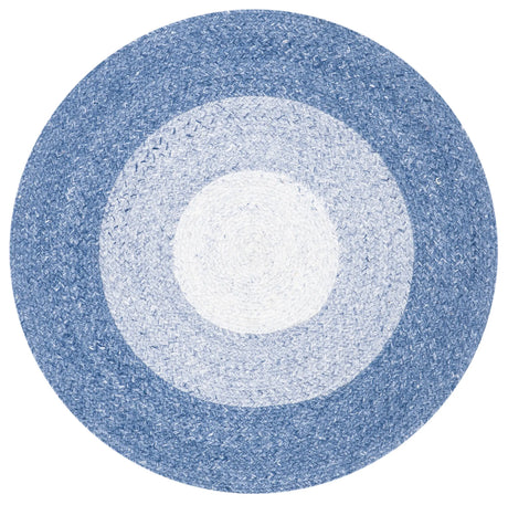 Safavieh Braided 3'-0" x 3'-0" Rug in Blue / Ivory
