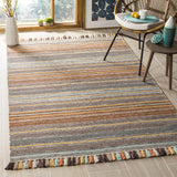 Safavieh Montauk 5'-0" x 8'-0" Rug in Turquoise / Brown