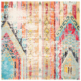Safavieh Madison 6'-7" x 6'-7" Rug in Blue / Orange