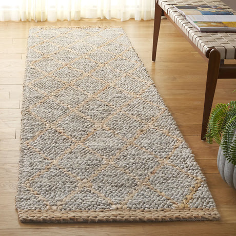 Safavieh Natural Fiber 2'-3" x 9'-0" Rug in Grey / Natural