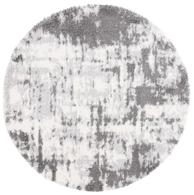Safavieh Lindsay Shag 6'-7" x 6'-7" Rug in Dark Grey / Grey