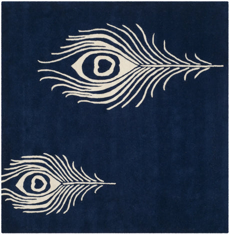 Safavieh Soho 6'-0" x 6'-0" Rug in Navy / Ivory