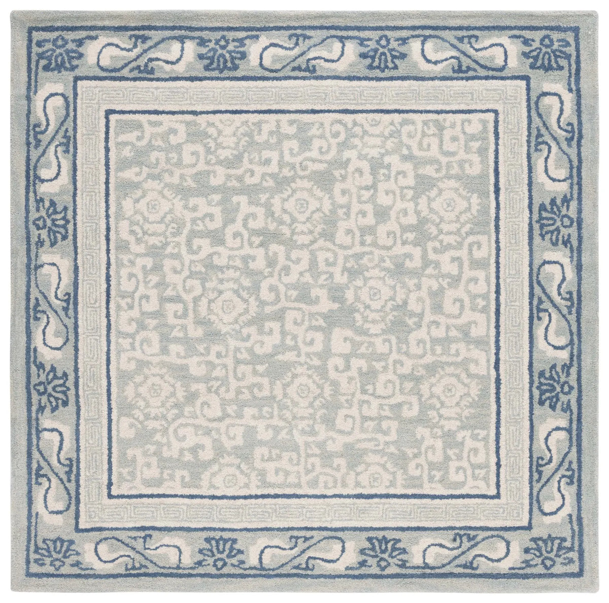 Safavieh Antiquity 6'-0" x 6'-0" Rug in Light Blue / Ivory