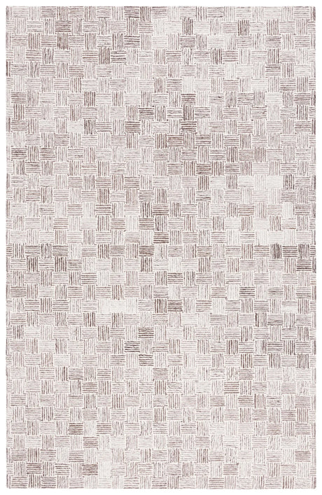 Safavieh Micro-Loop 4'-0" x 6'-0" Rug in Brown / Ivory