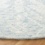 Safavieh Micro-Loop 5'-0" x 5'-0" Rug in Ivory / Blue